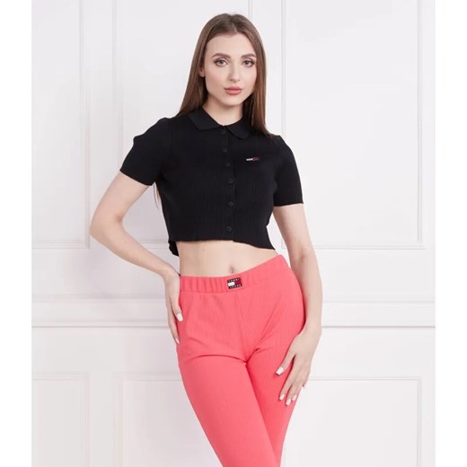 Tommy Jeans Sweter TJW BUTTON THRU | Cropped Fit ze sklepu Gomez Fashion Store w kategorii Swetry damskie - zdjęcie 184338786
