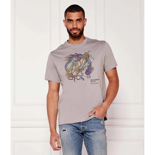 Replay T-shirt | Regular Fit ze sklepu Gomez Fashion Store w kategorii T-shirty męskie - zdjęcie 184338815