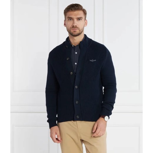Aeronautica Militare Kardigan | Regular Fit ze sklepu Gomez Fashion Store w kategorii Swetry męskie - zdjęcie 184338829