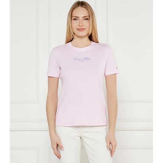 Tommy Hilfiger T-shirt | Regular Fit ze sklepu Gomez Fashion Store w kategorii Bluzki damskie - zdjęcie 184338955