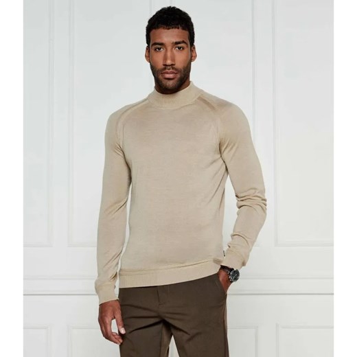 BOSS BLACK Wełniany golf H-Barcel 10267150 01 | Slim Fit ze sklepu Gomez Fashion Store w kategorii Swetry męskie - zdjęcie 184339057