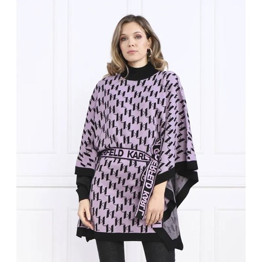 Karl Lagerfeld Ponczo | Relaxed fit | z dodatkiem wełny ze sklepu Gomez Fashion Store w kategorii Poncza - zdjęcie 184339087