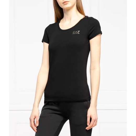 EA7 T-shirt | Regular Fit ze sklepu Gomez Fashion Store w kategorii Bluzki damskie - zdjęcie 184339136