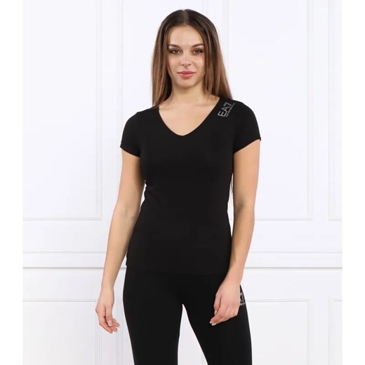 EA7 T-shirt | Regular Fit ze sklepu Gomez Fashion Store w kategorii Bluzki damskie - zdjęcie 184339468