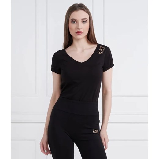 EA7 T-shirt | Regular Fit ze sklepu Gomez Fashion Store w kategorii Bluzki damskie - zdjęcie 184339548