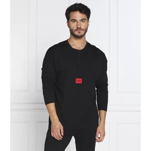 Hugo Bodywear Longsleeve Hero Henley | Regular Fit ze sklepu Gomez Fashion Store w kategorii T-shirty męskie - zdjęcie 184339649