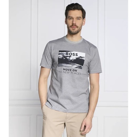 BOSS ORANGE T-shirt Teestripe | Regular Fit ze sklepu Gomez Fashion Store w kategorii T-shirty męskie - zdjęcie 184339698