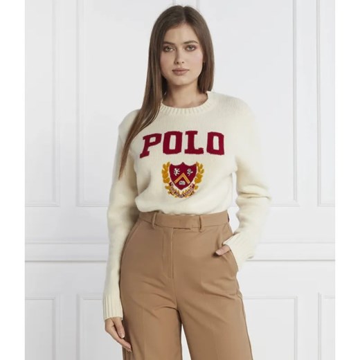 POLO RALPH LAUREN Wełniany sweter | Regular Fit ze sklepu Gomez Fashion Store w kategorii Swetry damskie - zdjęcie 184339727