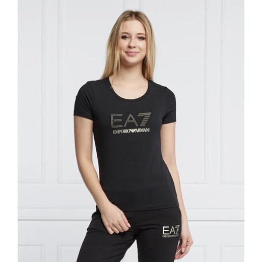 EA7 T-shirt | Regular Fit ze sklepu Gomez Fashion Store w kategorii Bluzki damskie - zdjęcie 184340097
