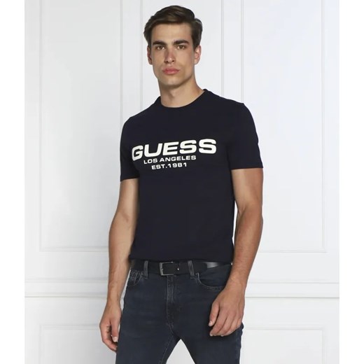 GUESS T-shirt Bertil | Regular Fit ze sklepu Gomez Fashion Store w kategorii T-shirty męskie - zdjęcie 184340186