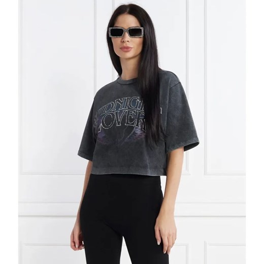 HUGO T-shirt Dakadia | Cropped Fit ze sklepu Gomez Fashion Store w kategorii Bluzki damskie - zdjęcie 184340385