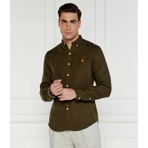POLO RALPH LAUREN Lniana koszula | Slim Fit ze sklepu Gomez Fashion Store w kategorii Koszule męskie - zdjęcie 184340538