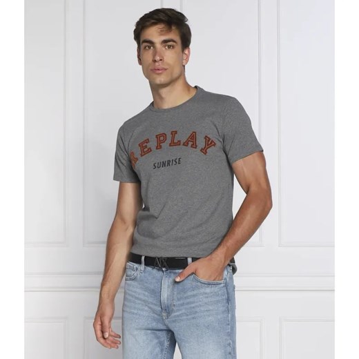 Replay T-shirt | Regular Fit ze sklepu Gomez Fashion Store w kategorii T-shirty męskie - zdjęcie 184340565