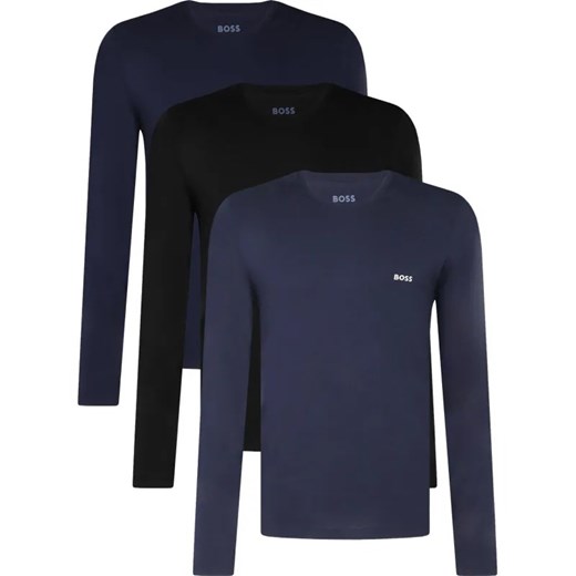 BOSS BLACK Longsleeve 3-pack Classic | Regular Fit ze sklepu Gomez Fashion Store w kategorii T-shirty męskie - zdjęcie 184340617