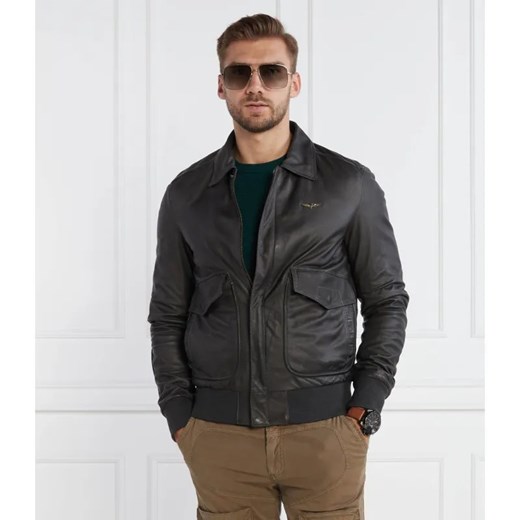 Aeronautica Militare Skórzana kurtka | Regular Fit Aeronautica Militare 58 promocja Gomez Fashion Store