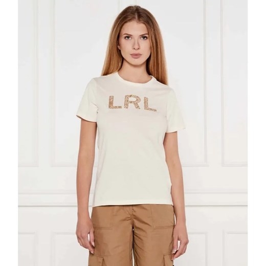 LAUREN RALPH LAUREN T-shirt | Slim Fit ze sklepu Gomez Fashion Store w kategorii Bluzki damskie - zdjęcie 184340718