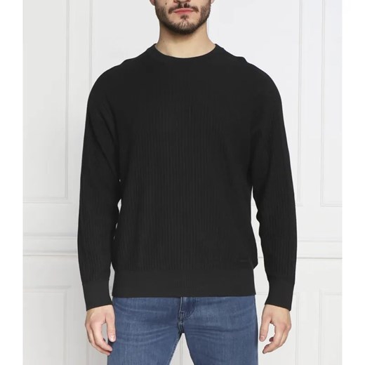 Calvin Klein Sweter REVERSED OTTOMAN TEXTURE | Regular Fit ze sklepu Gomez Fashion Store w kategorii Swetry męskie - zdjęcie 184340809