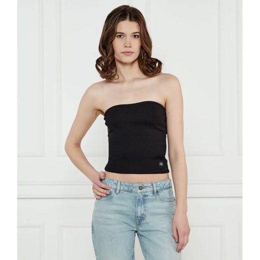 Calvin Klein Jeans Top | Cropped Fit ze sklepu Gomez Fashion Store w kategorii Bluzki damskie - zdjęcie 184340988