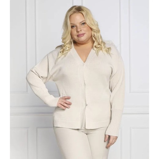 Persona by Marina Rinaldi Kardigan MOKA plus size | Regular Fit | z dodatkiem wełny ze sklepu Gomez Fashion Store w kategorii Swetry damskie - zdjęcie 184341107