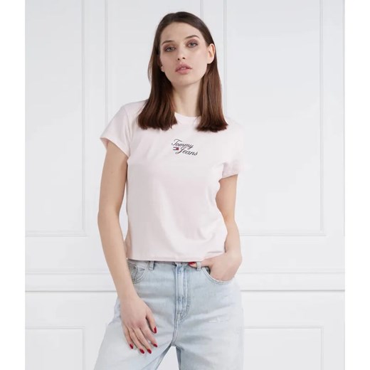 Tommy Jeans T-shirt TJW BBY ESSENTIAL LOGO | Regular Fit ze sklepu Gomez Fashion Store w kategorii Bluzki damskie - zdjęcie 184341545