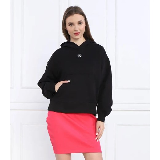 Calvin Klein Jeans Bluza MICRO MONOLOGO | Oversize fit ze sklepu Gomez Fashion Store w kategorii Bluzy damskie - zdjęcie 184341598