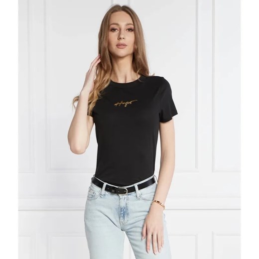 HUGO T-shirt Classic Tee_4 | Regular Fit ze sklepu Gomez Fashion Store w kategorii Bluzki damskie - zdjęcie 184341736