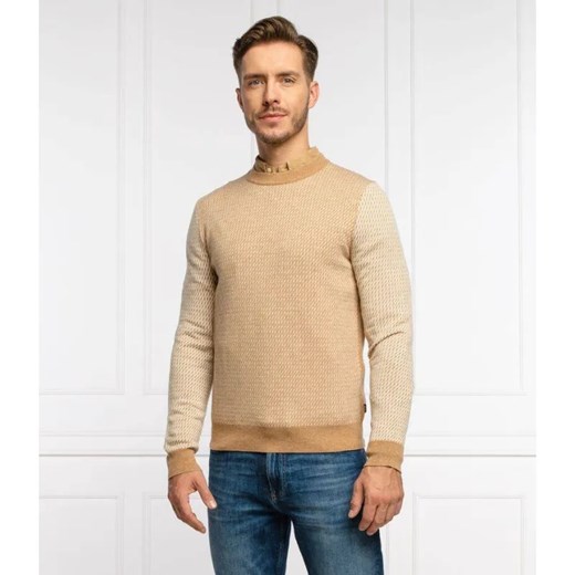 BOSS BLACK Wełniany sweter Nettuno | Longline Fit ze sklepu Gomez Fashion Store w kategorii Swetry męskie - zdjęcie 184341827