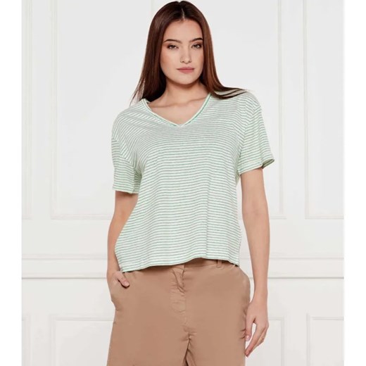 Tommy Hilfiger T-shirt | Loose fit | z dodatkiem lnu Tommy Hilfiger XL wyprzedaż Gomez Fashion Store