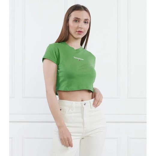 Tommy Jeans T-shirt TJW BBY CRP ESSENTIAL LOGO 3 SS | Cropped Fit ze sklepu Gomez Fashion Store w kategorii Bluzki damskie - zdjęcie 184342089