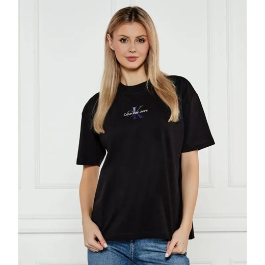 Calvin Klein Jeans T-shirt | Boyfriend fit ze sklepu Gomez Fashion Store w kategorii Bluzki damskie - zdjęcie 184342229