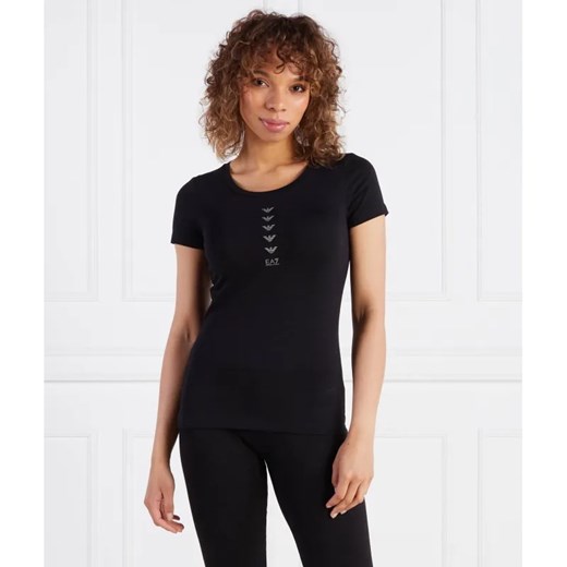 EA7 T-shirt | Slim Fit ze sklepu Gomez Fashion Store w kategorii Bluzki damskie - zdjęcie 184342276