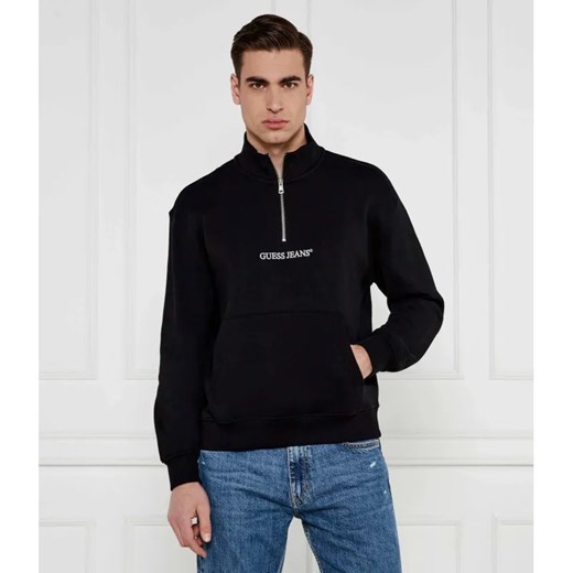 Guess Jeans Bluza HALF ZIP | Regular Fit ze sklepu Gomez Fashion Store w kategorii Bluzy męskie - zdjęcie 184342286