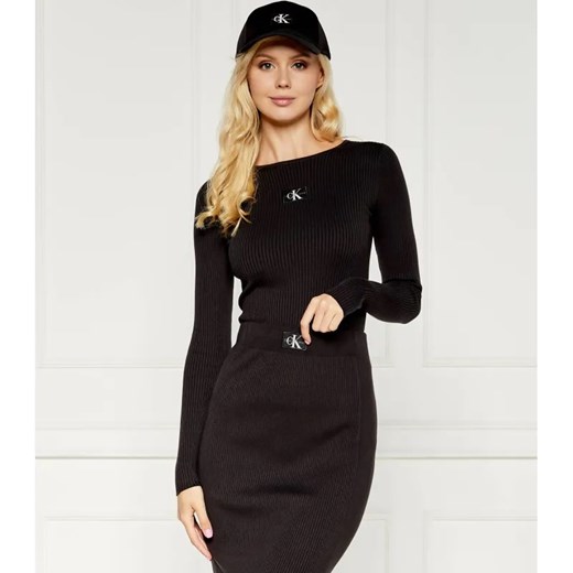 Calvin Klein Jeans Sweter | Slim Fit ze sklepu Gomez Fashion Store w kategorii Swetry damskie - zdjęcie 184342319