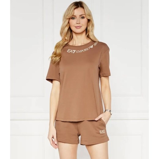 EA7 T-shirt | Regular Fit ze sklepu Gomez Fashion Store w kategorii Bluzki damskie - zdjęcie 184342805