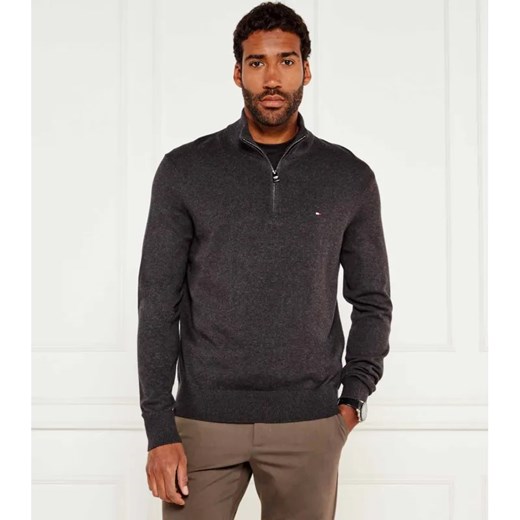 Tommy Hilfiger Sweter ZIP MOCK | Regular Fit | z dodatkiem kaszmiru ze sklepu Gomez Fashion Store w kategorii Swetry męskie - zdjęcie 184342856