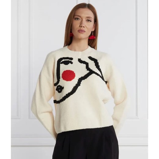 Desigual Sweter | Regular Fit | z dodatkiem wełny ze sklepu Gomez Fashion Store w kategorii Swetry damskie - zdjęcie 184342859