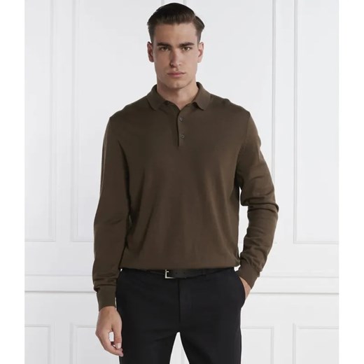 BOSS BLACK Wełniane polo | Regular Fit ze sklepu Gomez Fashion Store w kategorii T-shirty męskie - zdjęcie 184342896