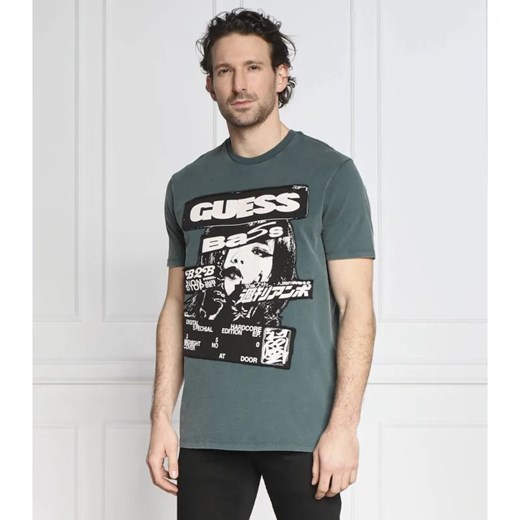 GUESS T-shirt SS BSC GUESS MUSIC POSTER | Regular Fit ze sklepu Gomez Fashion Store w kategorii T-shirty męskie - zdjęcie 184342897