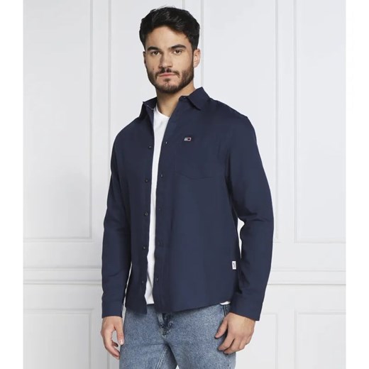 Tommy Jeans Koszula SOLID FLANNEL | Classic fit ze sklepu Gomez Fashion Store w kategorii Koszule męskie - zdjęcie 184343048