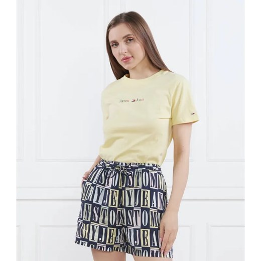 Tommy Jeans T-shirt TJW REG COLOR SERIF LINEAR SS | Regular Fit ze sklepu Gomez Fashion Store w kategorii Bluzki damskie - zdjęcie 184343115
