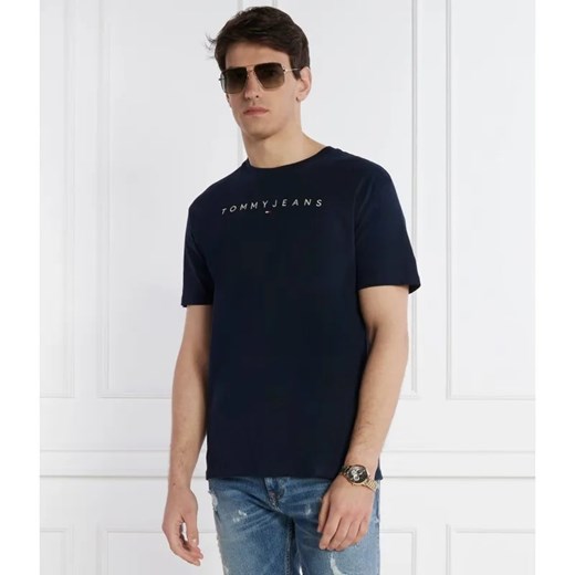 Tommy Jeans T-shirt LINEAR LOGO TEE EXT | Regular Fit ze sklepu Gomez Fashion Store w kategorii T-shirty męskie - zdjęcie 184343195