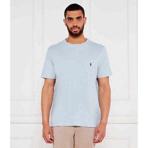 POLO RALPH LAUREN T-shirt | Regular Fit | z dodatkiem lnu ze sklepu Gomez Fashion Store w kategorii T-shirty męskie - zdjęcie 184343238
