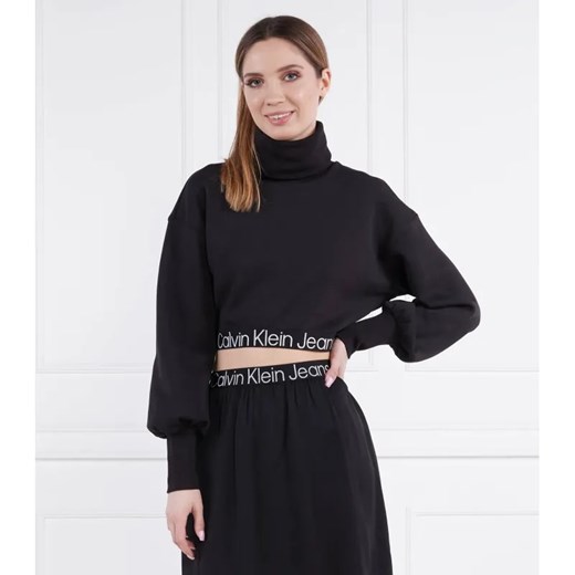Calvin Klein Jeans Golf CONTRAST TAPE LOOSE ROLL NECK | Regular Fit ze sklepu Gomez Fashion Store w kategorii Swetry damskie - zdjęcie 184343257
