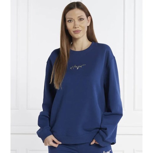 HUGO Bluza Classic Crew_1 | Oversize fit ze sklepu Gomez Fashion Store w kategorii Bluzy damskie - zdjęcie 184343766