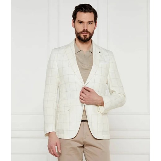BOSS BLACK Lniana marynarka H-Hutson-233 | Slim Fit | z dodatkiem wełny ze sklepu Gomez Fashion Store w kategorii Marynarki męskie - zdjęcie 184343856