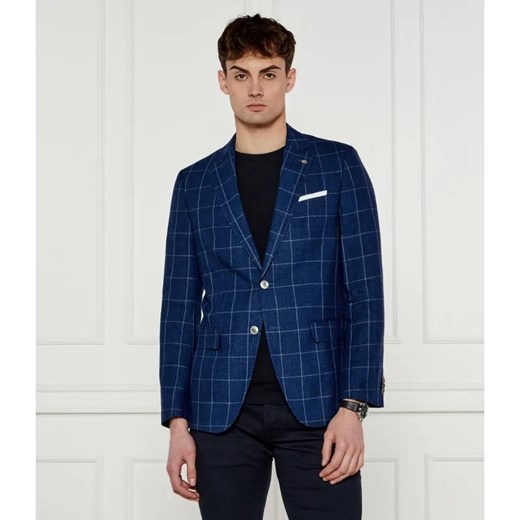BOSS BLACK Lniana marynarka H-Hutson-233 | Slim Fit | z dodatkiem wełny ze sklepu Gomez Fashion Store w kategorii Marynarki męskie - zdjęcie 184344076