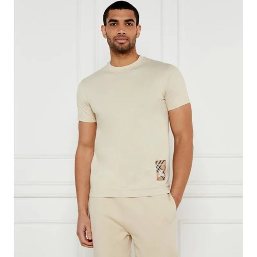 Burberry T-shirt Check Label | Slim Fit ze sklepu Gomez Fashion Store w kategorii T-shirty męskie - zdjęcie 184344147
