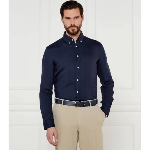 BOSS BLACK Lniana koszula H-ROAN-BD-E-C1-243 | Slim Fit ze sklepu Gomez Fashion Store w kategorii Koszule męskie - zdjęcie 184344176