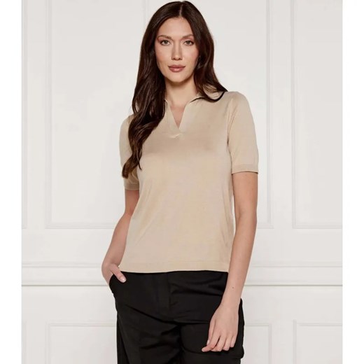 Weekend MaxMara Jedwabne polo RONCOLO | Regular Fit ze sklepu Gomez Fashion Store w kategorii Bluzki damskie - zdjęcie 184344369