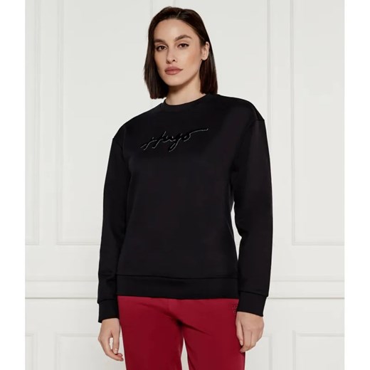 HUGO Bluza Easy Crew_5 | Regular Fit ze sklepu Gomez Fashion Store w kategorii Bluzy damskie - zdjęcie 184344429